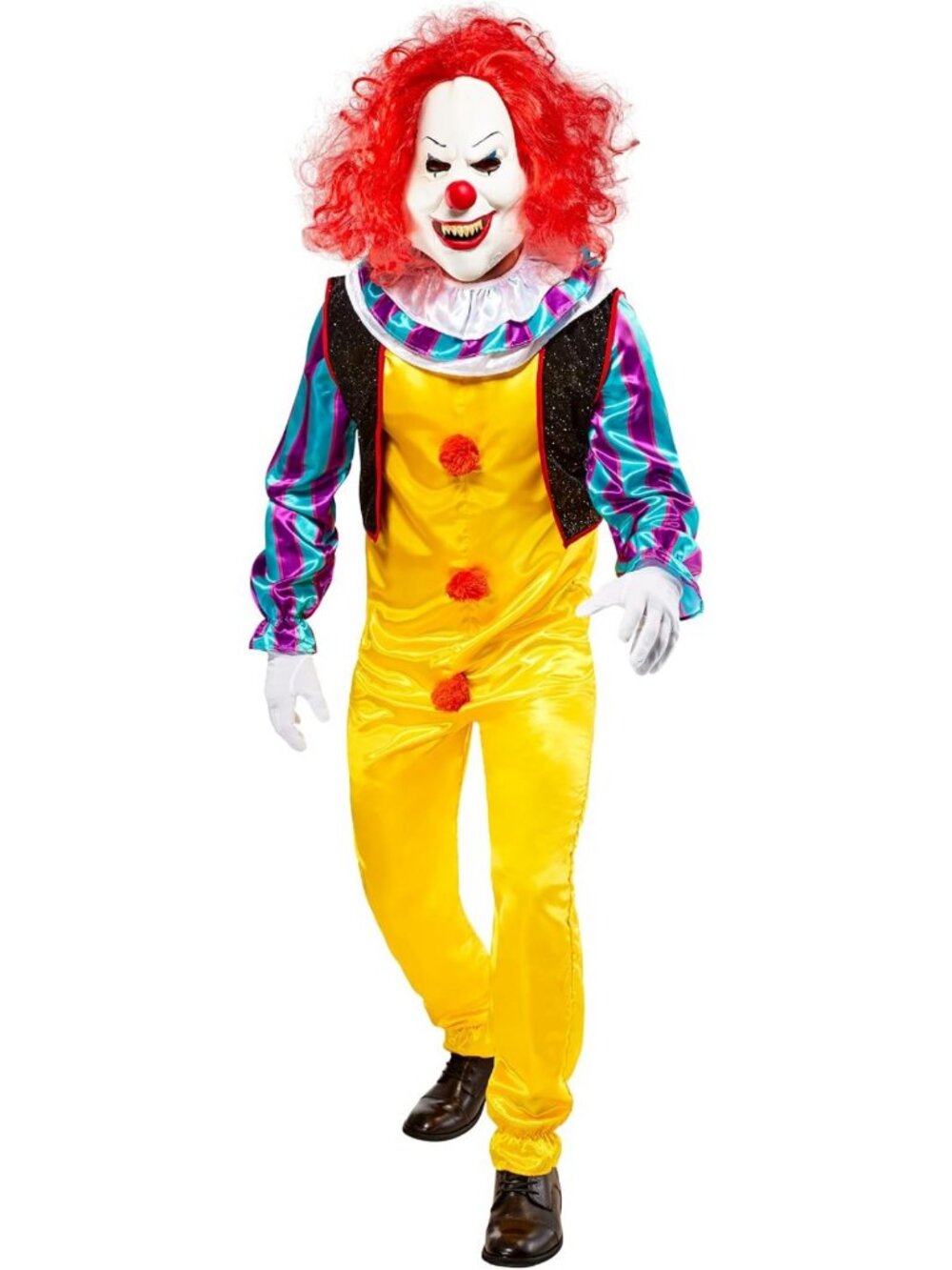 Adult Pennywise Costume for Halloween, Scary Clown Outfit, Perfect for Parties